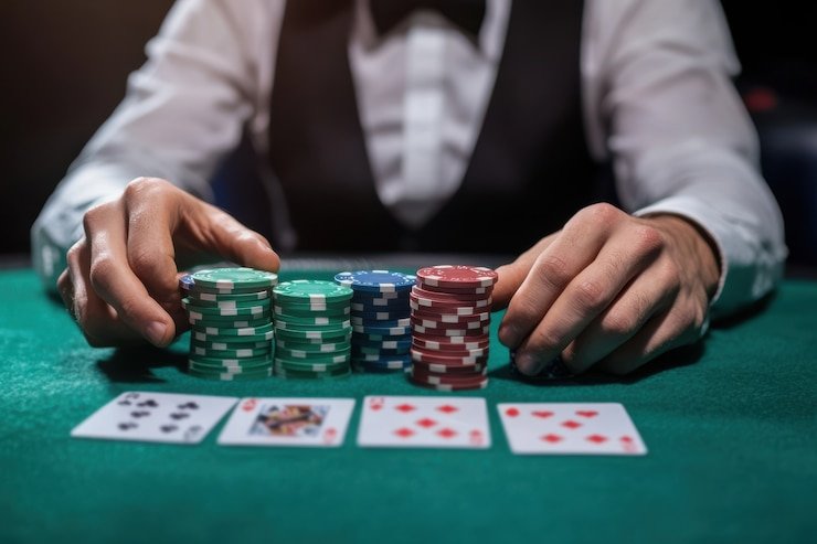 Pengguna memasang taruhan sepak bola di aplikasi mobile dengan tampilan antarmuka intuitif